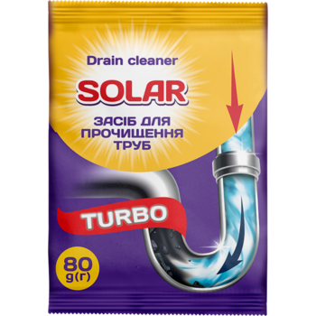 Средство для прочистки канализационных труб Solar, 80 г - Pampik