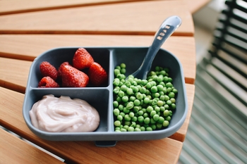 Тарілка силіконова порційна Beaba, мінерал (913548) - Pampik - 6