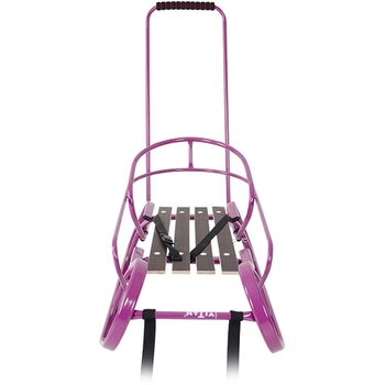 Санки Vitan Експрес зі спинкою, ручкою та вологостійкою планкою фуксія (2030068) - Pampik - 2