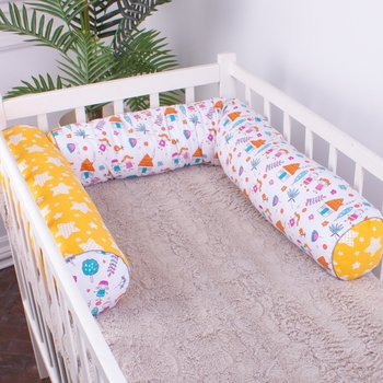Захисні валики-бортики MirSon Kids Time 18-0002 Sweet Home, білі, 2 шт. - Pampik