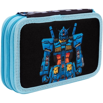 Пенал жесткий 1 Вересня HP-01 Robotech Legends, 13х21х4 см, черный с голубым (533440) - Pampik - 2