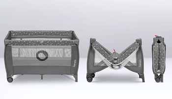 Манеж-ліжечко Lionelo Stefi Plus Grey White, сіро-білий (LO-STEFI PLUS GREY WHITE) - Pampik - 7