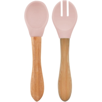 Ложка та виделка MinikOiOi Dig In силіконові, Pinky Pink (101060055) - Pampik