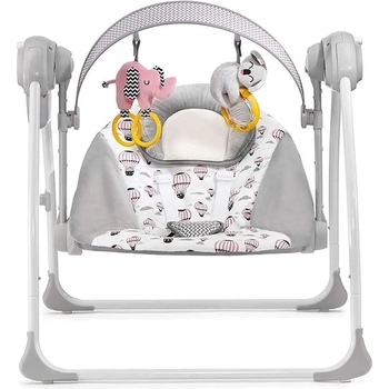 Крісло-гойдалка Kinderkraft Flo Pink сіре з рожевим (00-00158384) - Pampik - 2