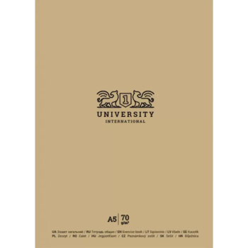Зошит загальний Student International University 1, А5, в лінію, 80 аркушів (A5-080-5210L) - Pampik