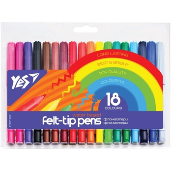 Фломастеры Yes Erudite, 18 цветов (650460) - Pampik