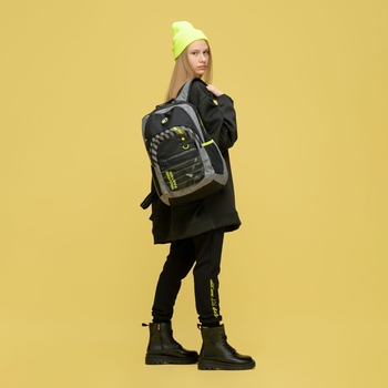 Рюкзак Yes T-85 Muving faster, черный с серым (554696) - Pampik - 5