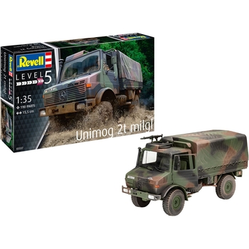 Сборная модель Revell Грузовик Unimog 2T milgl, уровень 5, масштаб 1:35, 190 деталей (RVL-03337) - Pampik - 9