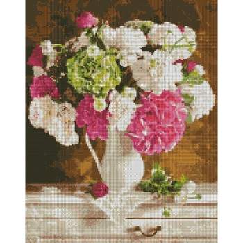 Набір з алмазною мозаїкою Ідейка Ніжність в букеті, 50х40 см (AMO7059) - Pampik