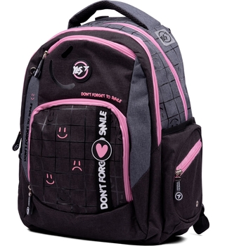 Рюкзак Yes S-85 Happy time, черный (552383) - Pampik - 2