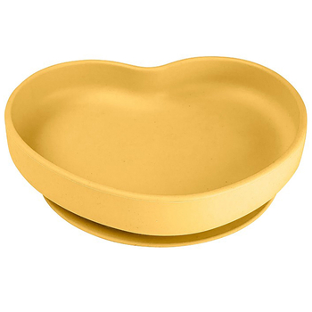 Тарілка Canpol babies Серце, силіконова, жовта (80/309_yel) - Pampik