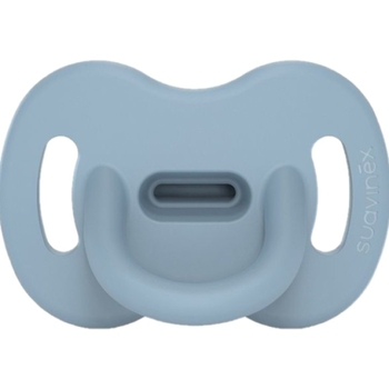 Пустушка силіконова Suavinex Colour Essence, фізіологічна, 0-6 міс., синя (308097) - Pampik