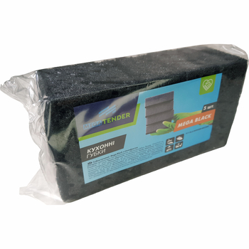 Губки кухонні Mega Tender Mega Black, 5 шт. - Pampik
