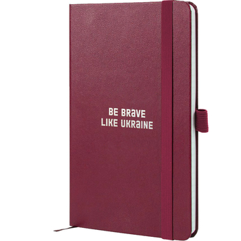 Книга записная Axent Partner Brave A5- в клеточку 96 листов винная (8201-46-1-A) - Pampik