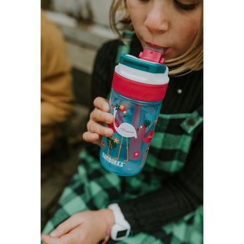 Пляшка для води дитяча Kambukka Lagoon Kids Blue Flamingo, 400 мл, синя (11-04052) - Pampik - 8