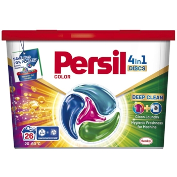 Диски для стирки Persil Deep Clean Color 4 in 1 Discs, 26 шт. - Pampik