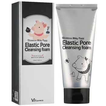 Пінка-маска для вмивання Elizavecca Milky Piggy Elastic Pore Cleansing Foam Деревне вугілля, 120 мл - Pampik - 2