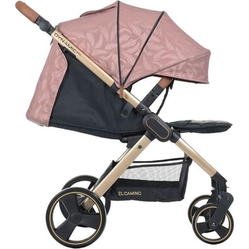 Прогулянкова коляска El Camino Dynamic Pro Me 1053G Special Pink, рожева з чорним (25486) - Pampik - 2