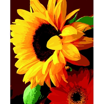 Картина за номерами ZiBi Art Line Соняшник та гербера 40х50 см (ZB.64134) - Pampik