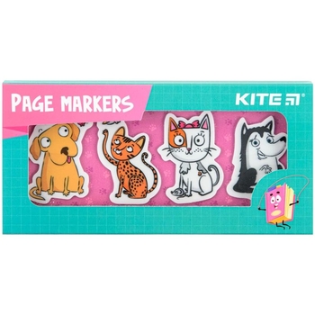 Закладки пластикові Kite Pets, 35х50 мм, 80 шт. (K22-479-5) - Pampik