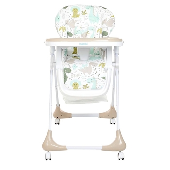 Стільчик для годування Bambi M 3233 Dino Beige, бежевий (23666) - Pampik - 2