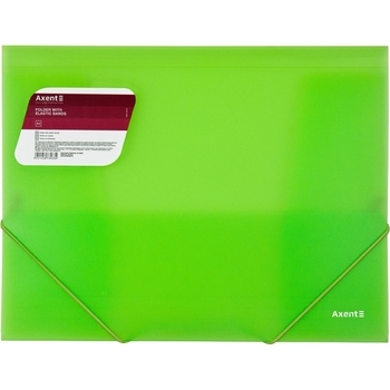 Папка на резинках Axent А4 прозрачная зеленая (1501-26-A) - Pampik
