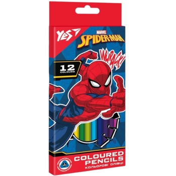Карандаши цветные Yes Marvel Spiderman, 12 цветов (290667) - Pampik