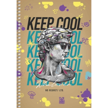 Тетрадь для записей Student Кeep cool, А5, в клеточку, спираль, 96 листов (A5-SC-096-6102K) - Pampik