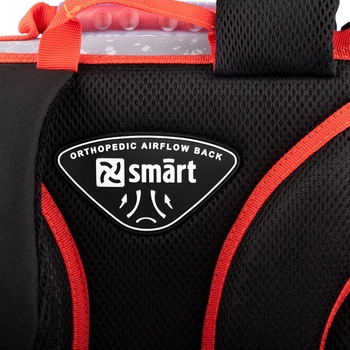 Рюкзак шкільний каркасний Smart PG-11 Football, сірий з чорним (559017) - Pampik - 6