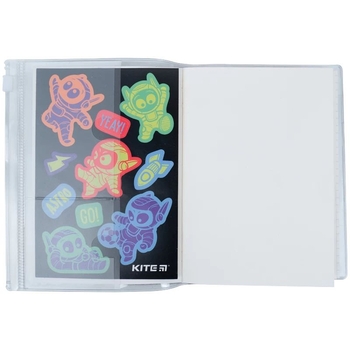 Блокнот Kite Black space А6+ в клітинку 80 аркушів чорний (K22-462-3) - Pampik - 4