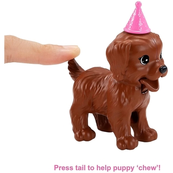 Ігровий набір Barbie Puppy Party, із тестом для ігор, 29 см - Pampik - 3