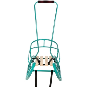 Санки Vitan Експрес зі спинкою та ручкою бірюзові (7316) - Pampik - 2