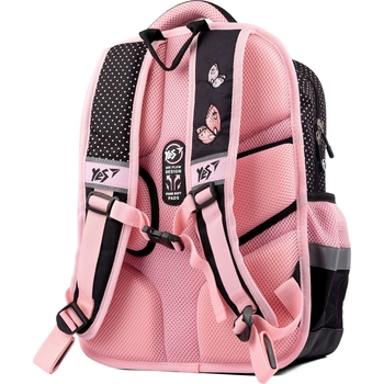 Рюкзак Yes S-72 Butterfly, серый с розовым (554631) - Pampik - 4