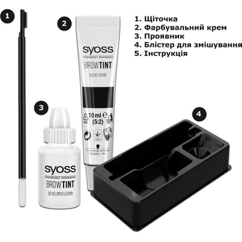 Стійка фарба для брів Syoss Brow Tint 5-1, світло-каштановий, 17 мл - Pampik - 8