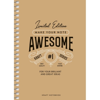 Блокнот для записей Student Awesome, А6, без линирования, спираль, 80 листов (A6-SC-080-6074) - Pampik