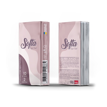 Салфетки бумажные Softa, 1 блок х 10 упаковок - Pampik - 5