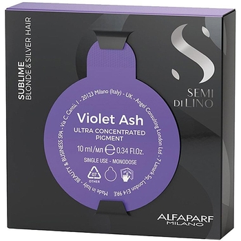 Пігмент для світлого волосся Alfaparf Milano Sublime Blonde&Silver Hair Ultra Concentrated Pigment Violet Ash, 10 мл - Pampik
