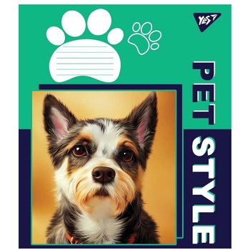 Зошит загальний Yes Pet Style, А5, в косу лінію, 12 аркушів (766310) - Pampik - 5