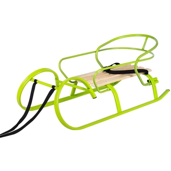 Санки Vitan Снігур зі спинкою лаймові (7369) - Pampik