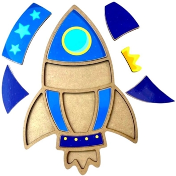 Пазл-вкладиш Аплі Краплі Ракета (СК-03) - Pampik