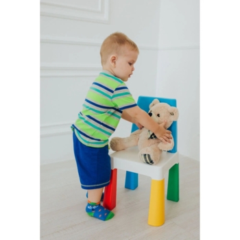 Комплект Poppet Color Blue: стул + подушка на стул 55x28x28 см (PP-003B-G) - Pampik - 5