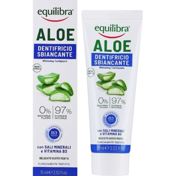Зубна паста Equilibra Aloe Whitening Toothpaste 75 мл - Pampik