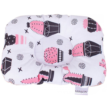 Подушка детская MirSon Kids Time 18-0004 Pink Cactus, антиалергенная, закругленная, 20х27 см - Pampik