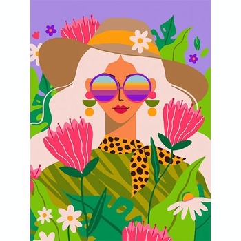 Картина за номерами Santi Пані у квітах, 30х40 см (954476) - Pampik