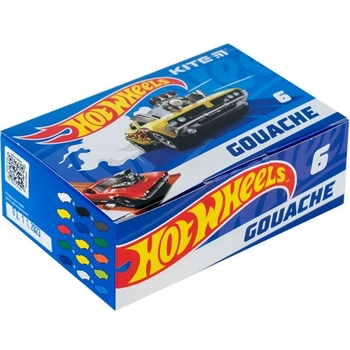 Краски гуашь Kite Hot Wheels, 6 цветов (HW23-062) - Pampik