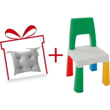 Комплект Poppet Color Green: стілець + подушка на стілець 55x28x28 см (PP-003G-G) - Pampik