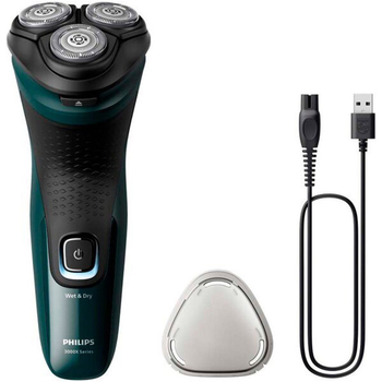 Електробритва Philips Series X3000 X3002/41, темно-зелена - Pampik - 4