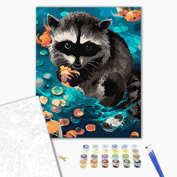 Картина за номерами ArtCraft Єнот Ракун 40x50 см (11615-AC) - Pampik - 4