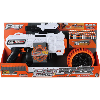 Іграшковий кулемет Fast Pioneer Electric з прицілом та м'якими набоями 24 шт. (BIG521) - Pampik - 2