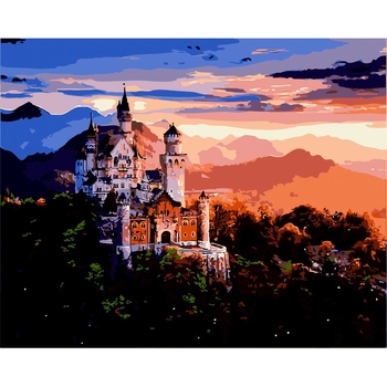 Картина за номерами ZiBi Art Line Замок у горах 40х50 см (ZB.64106) - Pampik